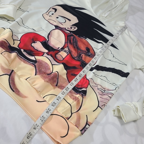 Anime: Dragon Ball‎ Z White Hoodie Goku Unisex Nimbus Long Sleeve Large - Picture 6 of 12